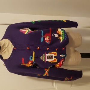 VINTAGE RAQUEL'S COLLECTION HANDMADE SWEATER CARDIGAN